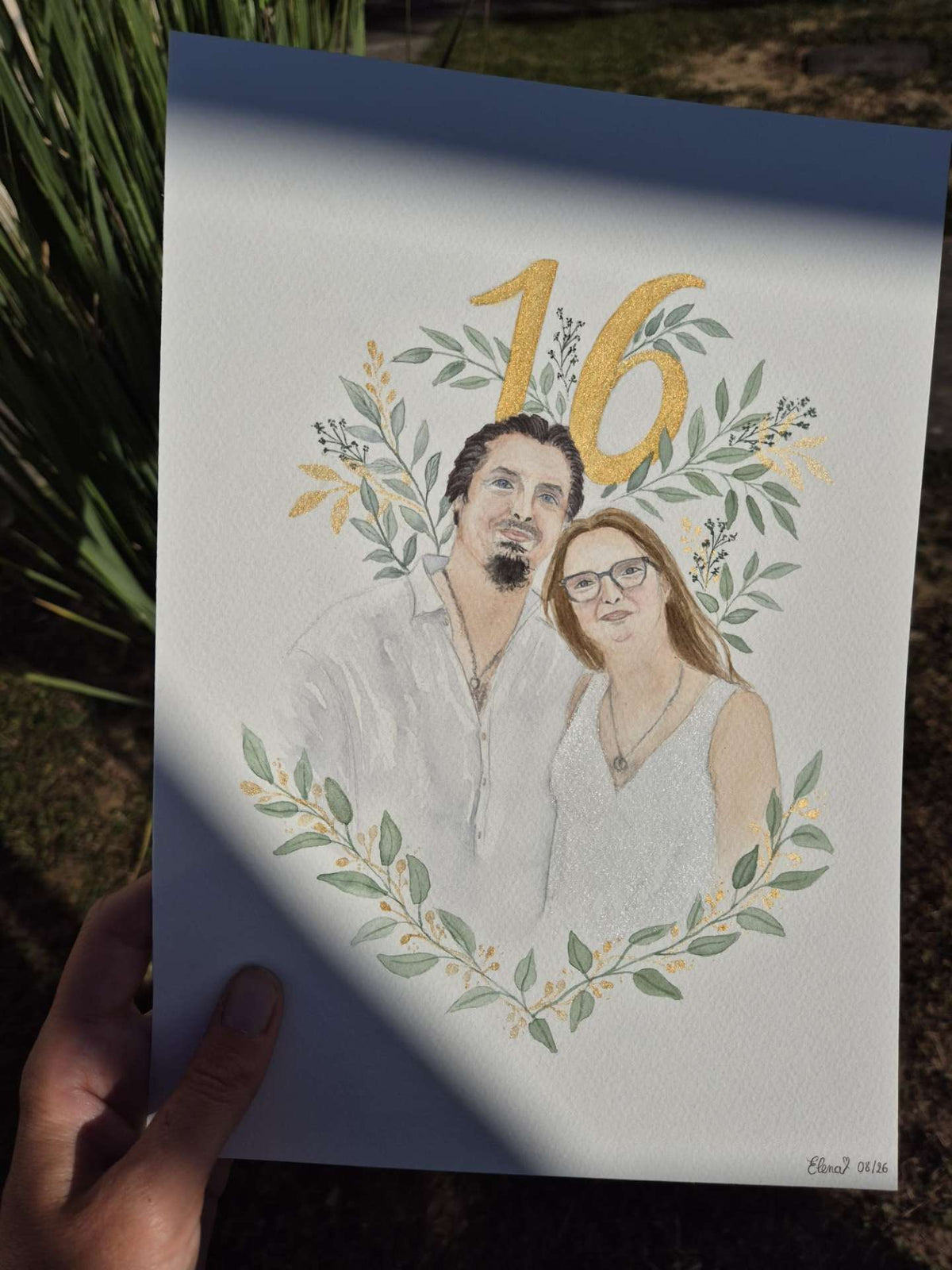 aquarelle personnalisée portrait